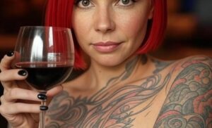 Red hair girl with haircut Short Shag Cut and more… with Grok AI