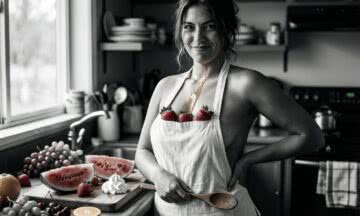 Chicas cocinando cosas divertidas – zmysłowe sesje zdjęciowe z kuchennymi akcentami