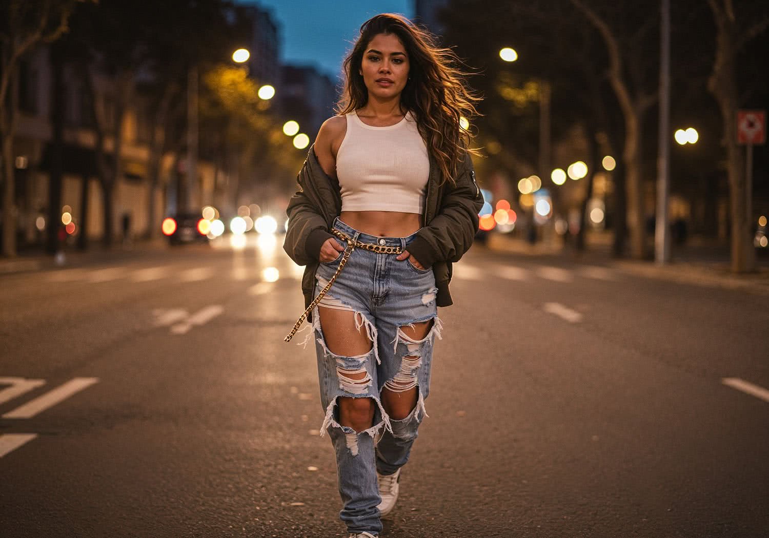 Chicas con jeans muy rotos – ultra-seksowny streetwear, który kusi i prowokuje
