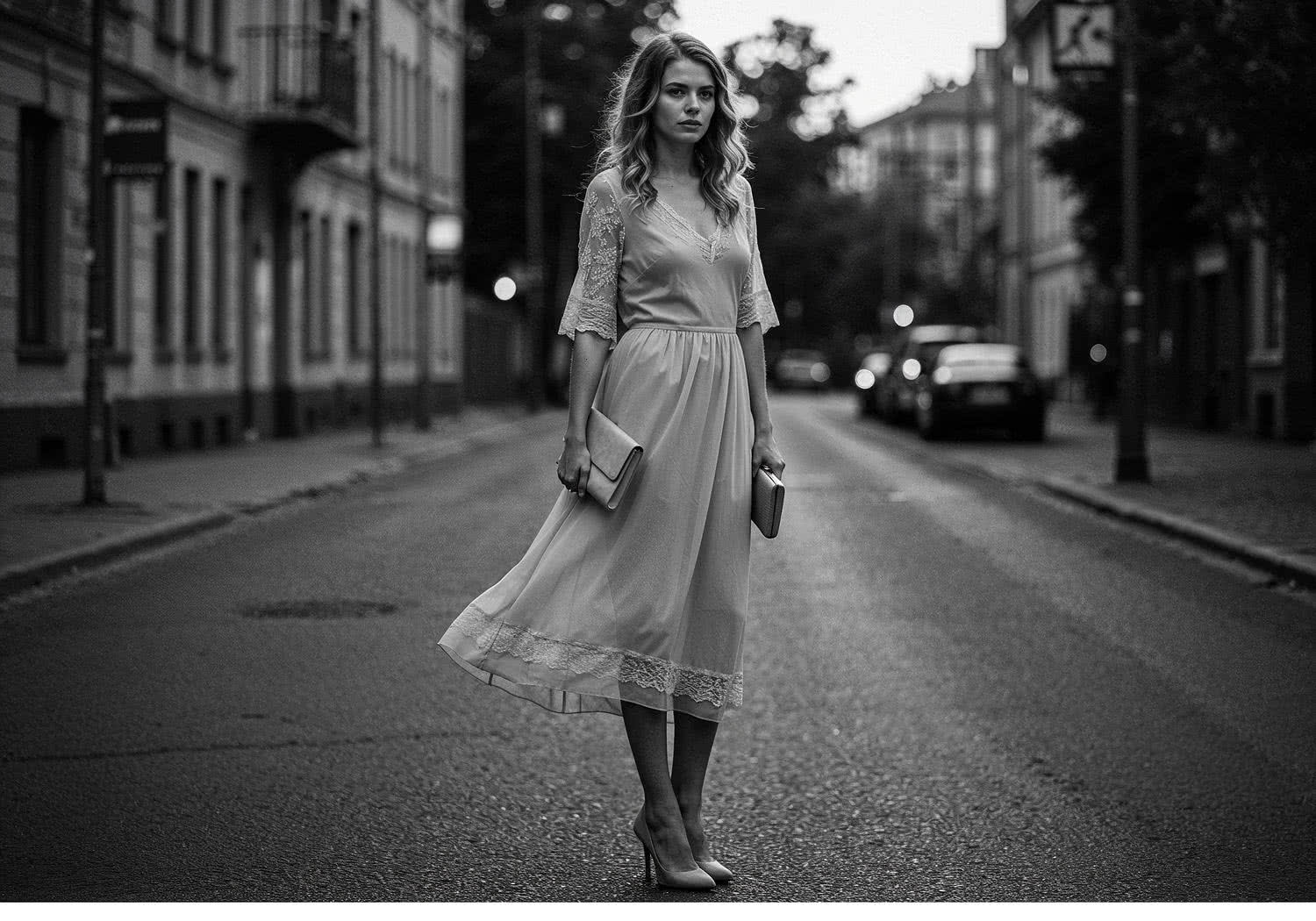 Chicas con vestido transparente – Eleganckie sposoby na noszenie przezroczystych sukienek