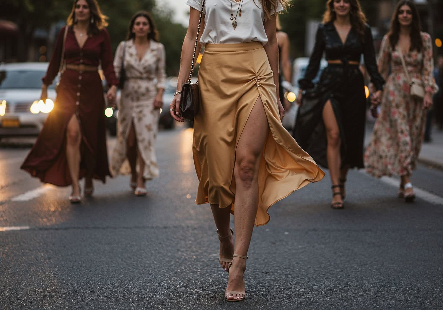 Chicas con falda con abertura alta – modne spódnice z wysokim rozcięciem w twojej szafie