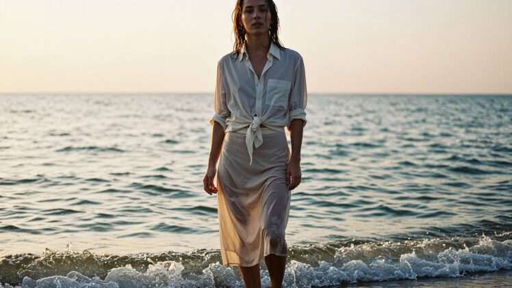 Chicas en ropa mojada – Najgorętsze stylizacje z mokrymi akcentami w modzie