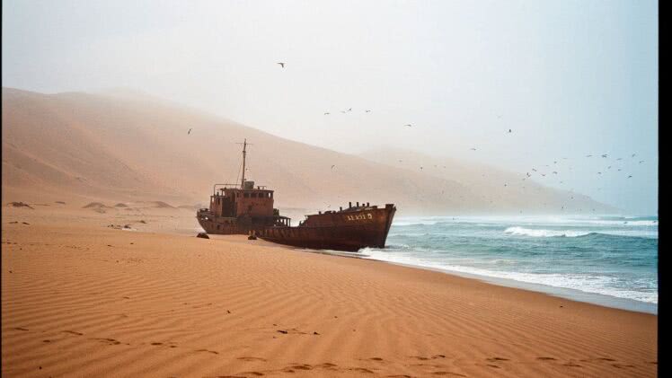 Wybrzeże Szkieletów w Namibii – surowe piękno na styku pustyni i oceanu