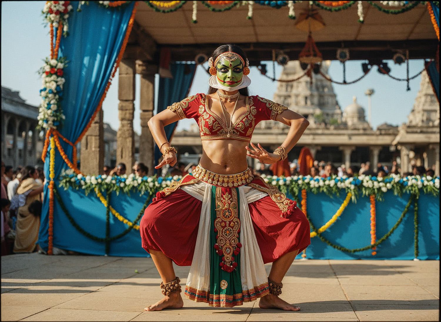 Kathakali w solowym wykonaniu – jak młoda tancerka fascynuje i przeraża publiczność festiwalu