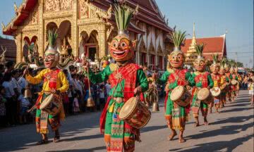 Festiwal duchów Phi Ta Khon w tajlandzkim regionie Isan – barwne święto w Dan Sai