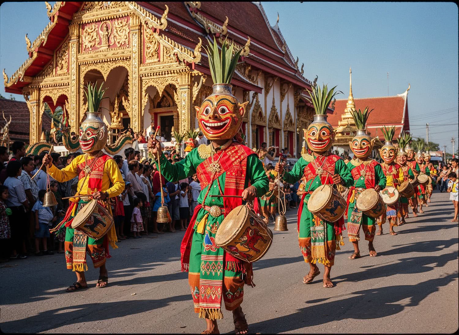 Festiwal duchów Phi Ta Khon w tajlandzkim regionie Isan – barwne święto w Dan Sai