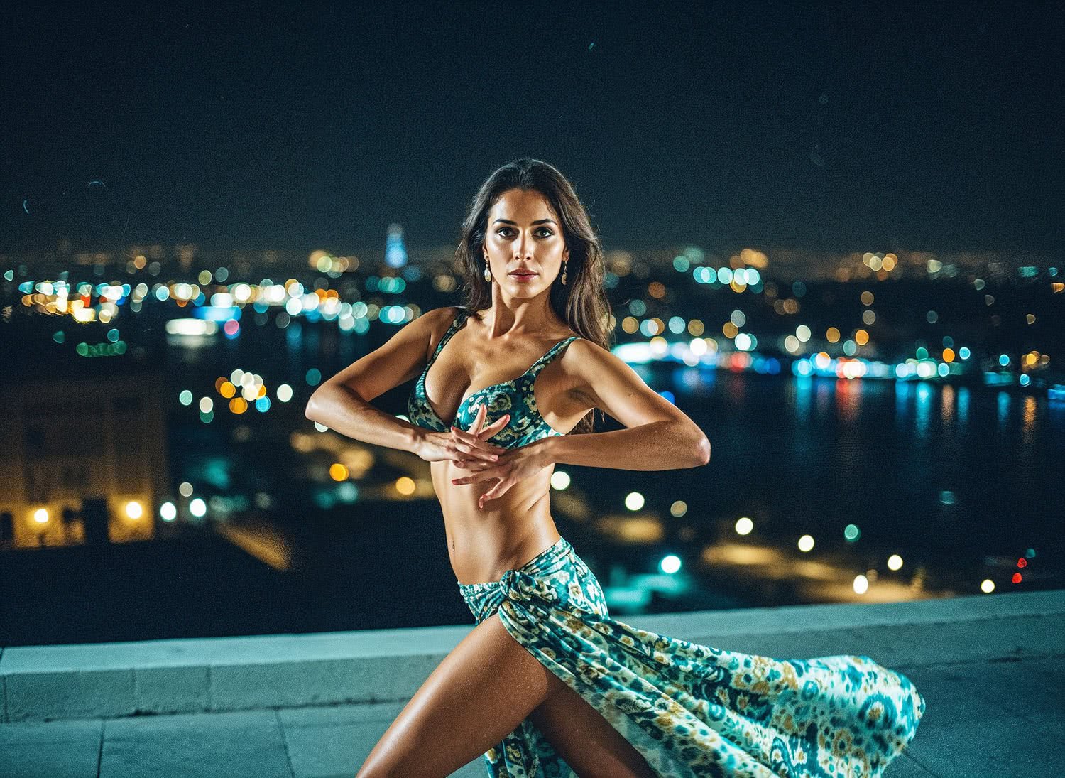 Płomienne tango na dachu luksusowego hotelu w Kairze – fuzja kultur i uwodzicielska moc spojrzenia tancerki