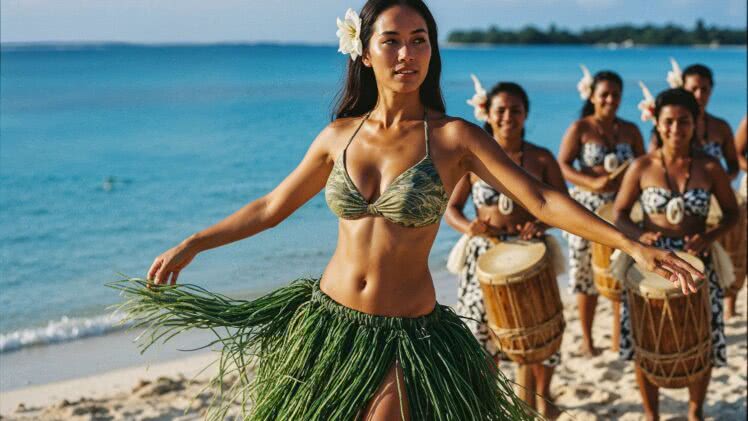 Odkryj zmysłową boginię Polinezji dzięki wieczornym warsztatom Ori Tahiti na Bora-Bora